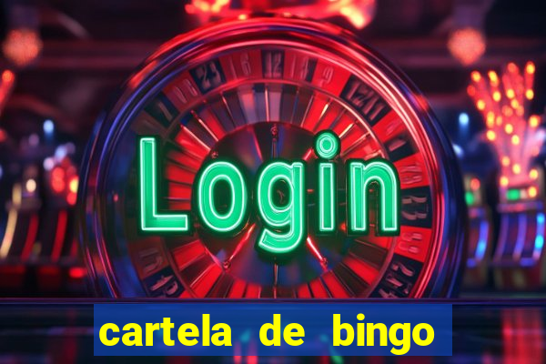 cartela de bingo pra imprimir